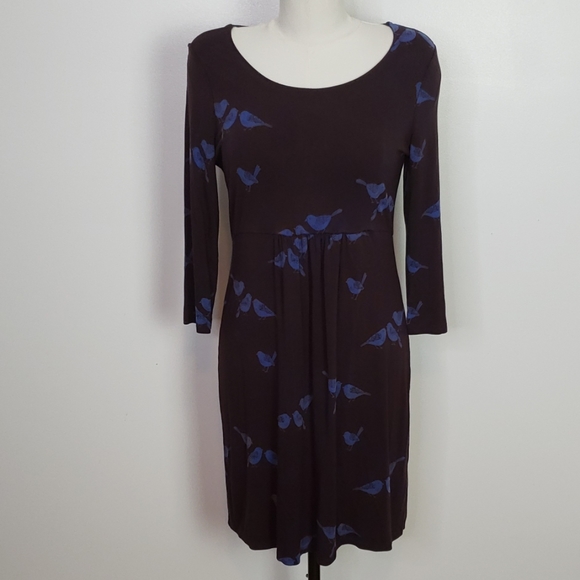 Boden Dresses & Skirts - Boden 3/4 Sleeve Tunic Dress with Bluebirds, 12L